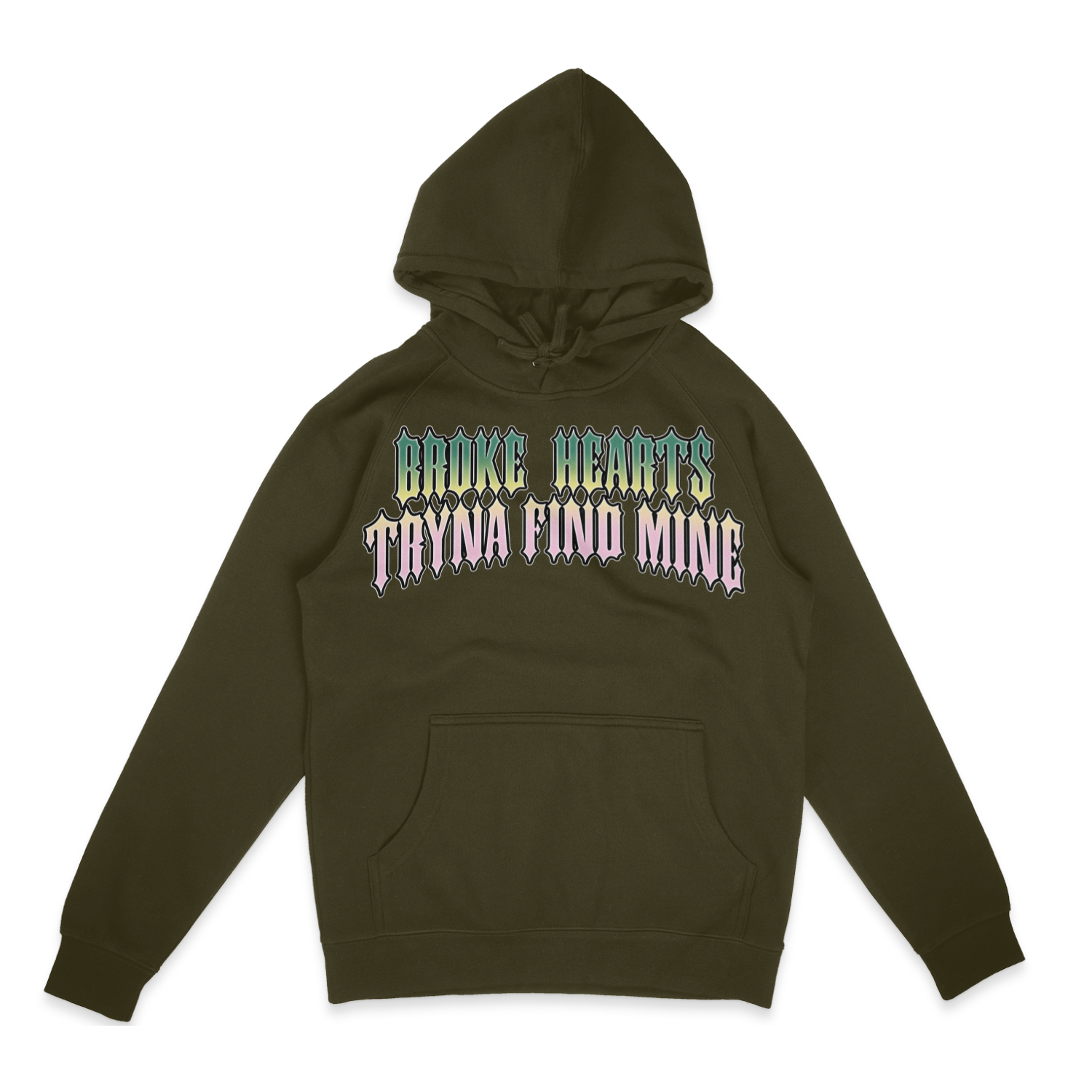 BROKE HEARTS, ARMY HOODIE – Love Us Global